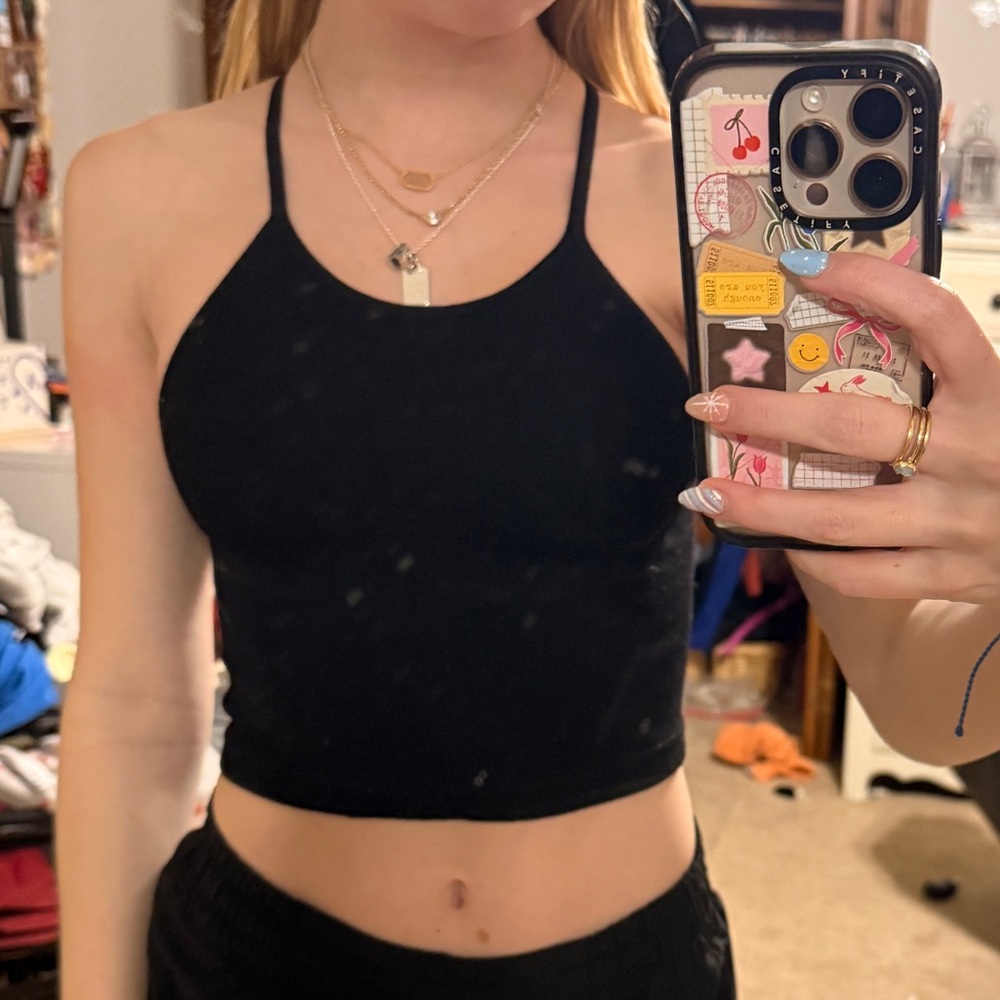 FP Movement by Free People Black Crop Top